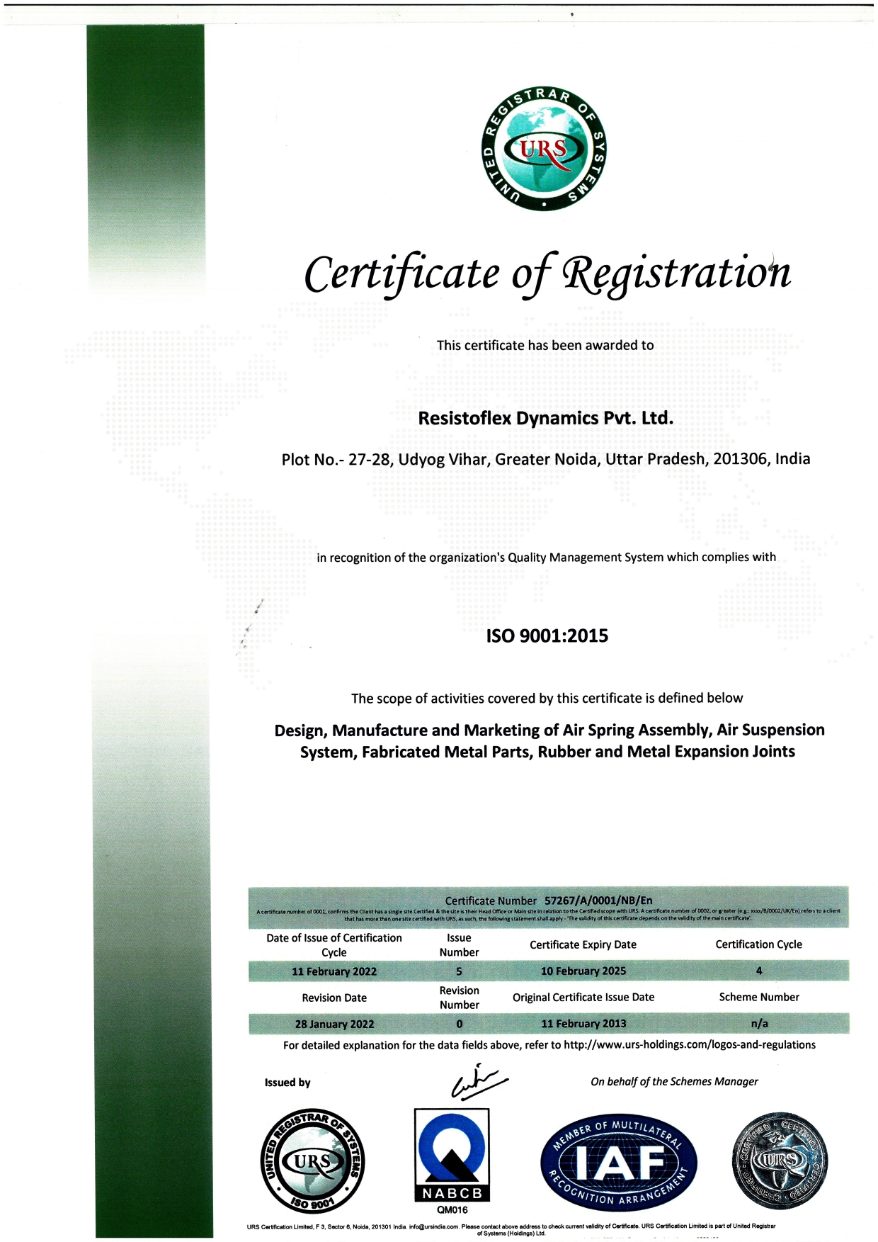 RDPL ISO Certificate